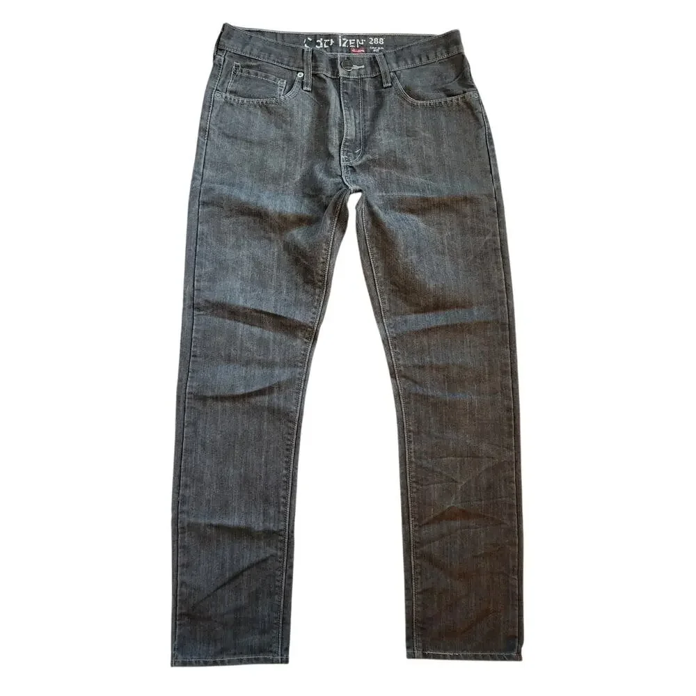 Denizen Levis Mens Tapered Fit Jeans Size 32 X 32 Gray Mid Rise